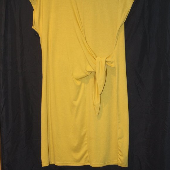 Mustard Color Tee Shirt Dress - Picture 2 of 5